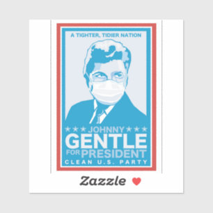 Johnny Gentle för president - Infinite Jest Klistermärken