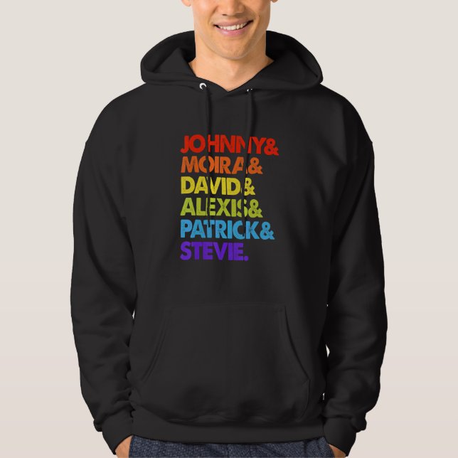 Johnny och Moira och David och Alexis Hoodie (Framsida)