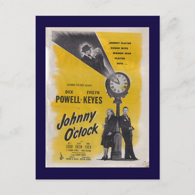 Johnny O'Clock - Monokrome Poster Vykort (Framsida)