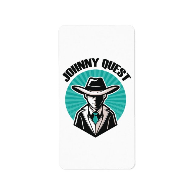 Johnny Quest Adressetikett (Framsidan)