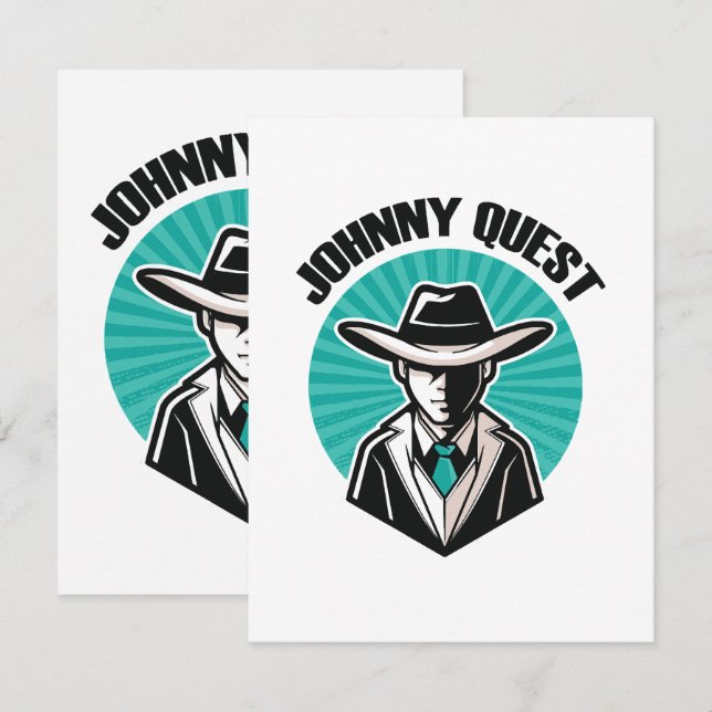 Johnny Quest Anteckningskort (Fram/baksida)