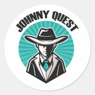 Johnny Quest Runt Klistermärke