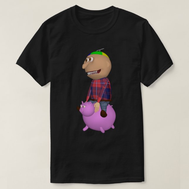 Johnny Riding a Pig T-shirt (Design framsida)