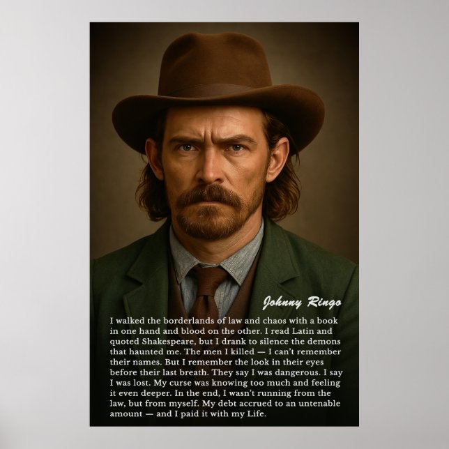 Johnny Ringo - The Educated Gunslinger Poster (Framsidan)