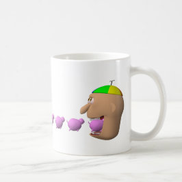 Johnny som äter grismuggen kaffemugg