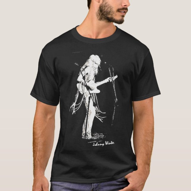 Johnny Winter Classic T-Shirt (Framsida)