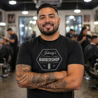 JOHNNY'S BARBERSHOP / Anpassningsbar skjorta T Shirt