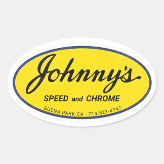 Johnnys Speed and Chrome Ovalt Klistermärke