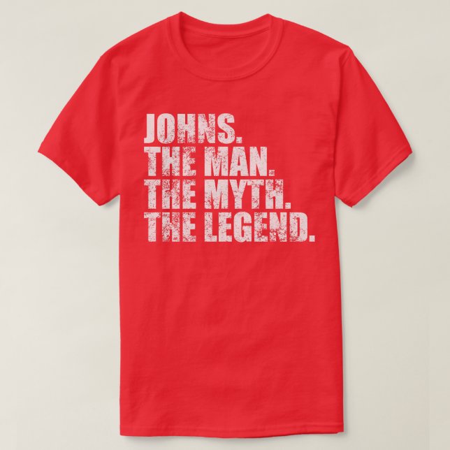 Johns Family namn Johns efternamn Johns Surna T Shirt (Design framsida)