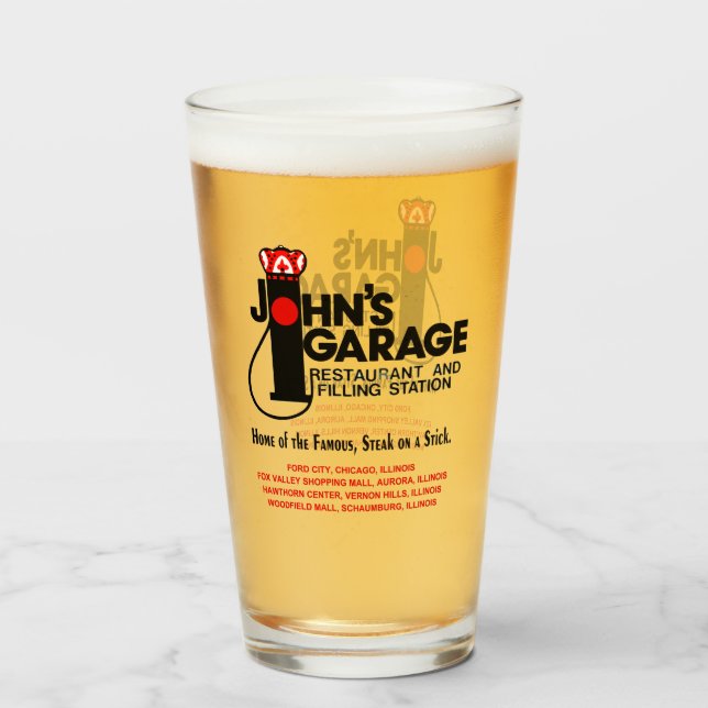 John's Garage Restaurants in Illinois Glaskopp (Framsida fylld)