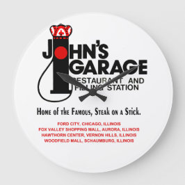 John's Garage Restaurants in Illinois Stor Klocka