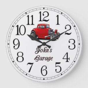 Johns garagevintage stor klocka