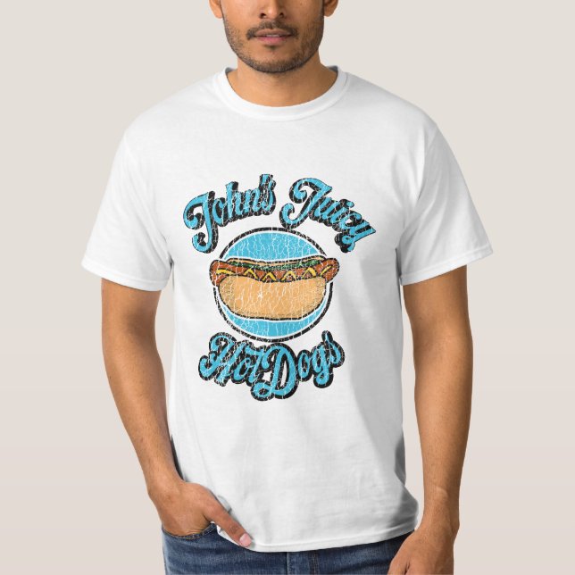 John's Juicy Hotdogs T Shirt (Framsida)
