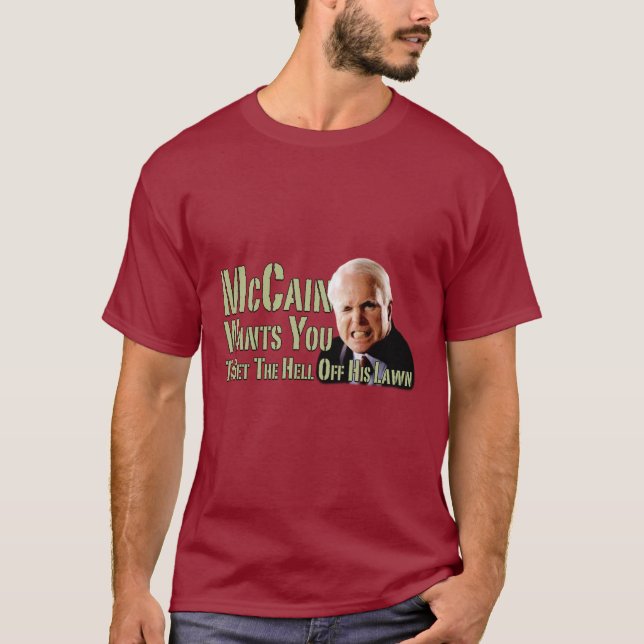Johns McCain gräsmatta Tee (Framsida)