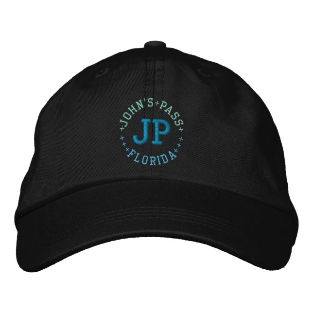 JOHN'S PASS cap Broderad Keps (Framsida)