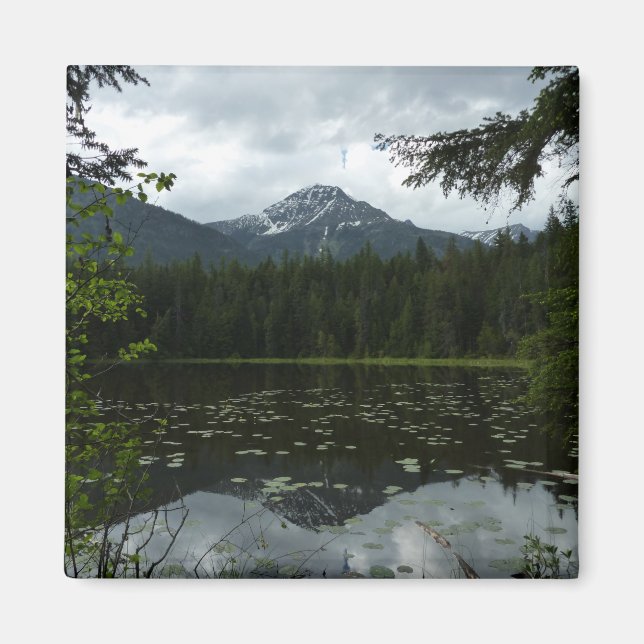 Johns Sjö II i Glacier nationalpark Magnet (Framsidan)