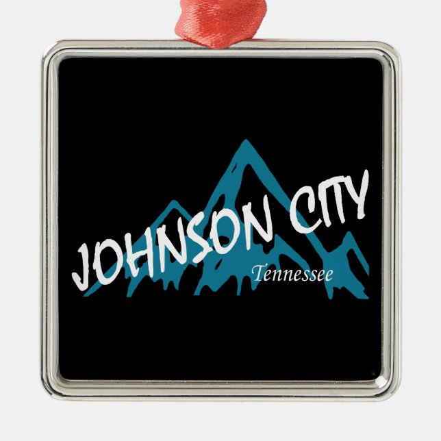 Johnson City Tennessee Mountains Julgransprydnad Metall (Framsidan)
