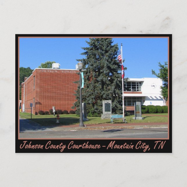 Johnson County Domstol - Mountain City, TN Vykort (Framsida)