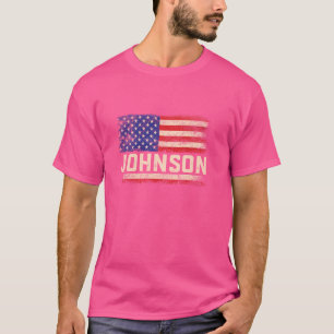 Johnson Efternamn Shirt Johnson Namn American Flag T