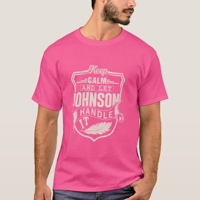 Johnson Efternamn Shirt Johnson Namn Birthday T Shirt (Framsida)