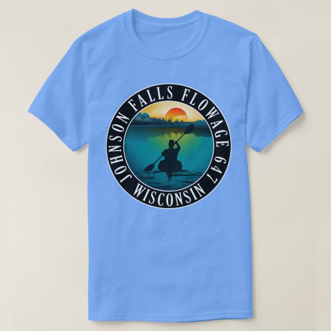 Johnson Falls Flopay 647 Wisconsin Kayaking T Shirt (Design framsida)