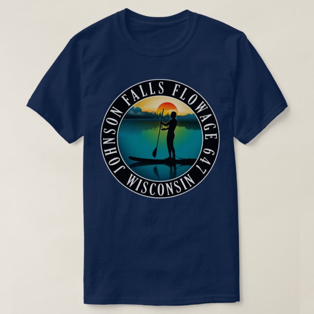 Johnson Falls Flopay 647 Wisconsin Paddleboarding T Shirt (Design framsida)