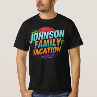 Johnson Familjens Semester Anpassad Destination Re T Shirt