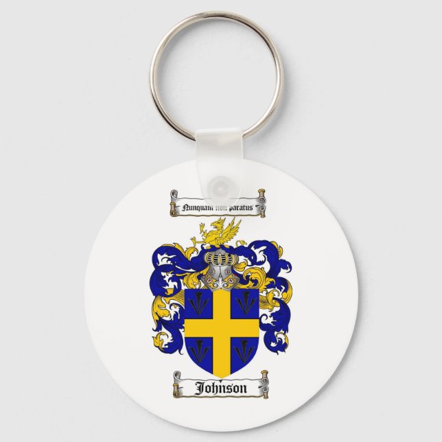 JOHNSON FAMILJEVAPEN - JOHNSON VAPENSKÖLD NYCKELRING (Framsida)