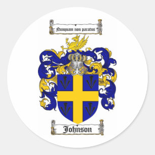 JOHNSON FAMILJVAPENSKÖLD - JOHNSON VAPENSKÖLD RUNT KLISTERMÄRKE