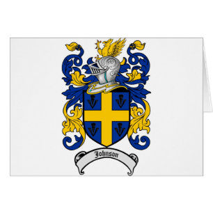 Johnson familjvapensköld - vapensköld hälsningskort