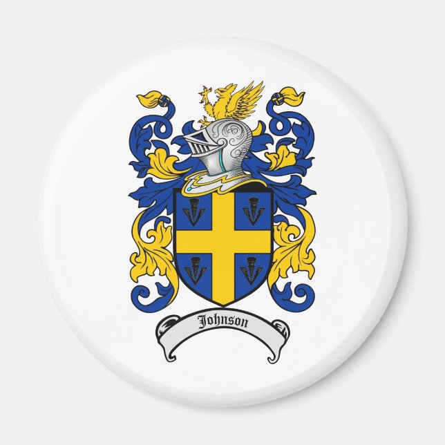 Johnson Family Crest - Jackande av Arm Magnet (Framsidan)