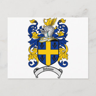Johnson Family Crest - Jackande av Arm Vykort