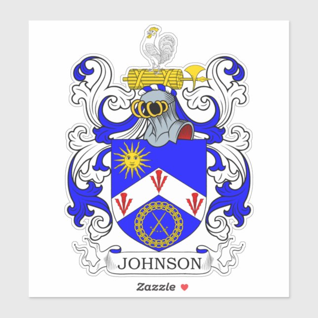 Johnson Family Crest Klistermärken (Ark)