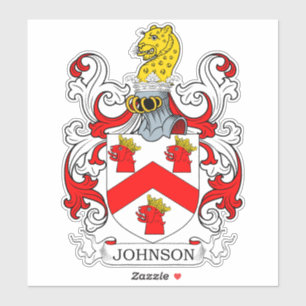 Johnson Family Crest Klistermärken