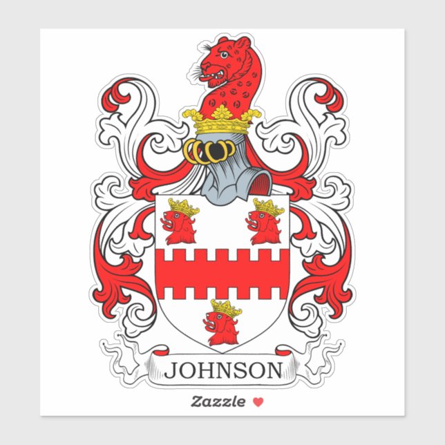 Johnson Family Crest Klistermärken (Ark)