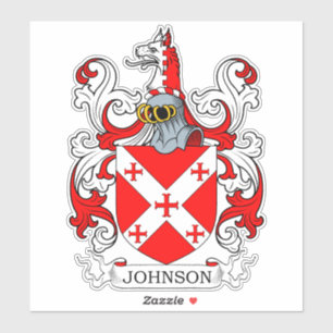 Johnson Family Crest Klistermärken