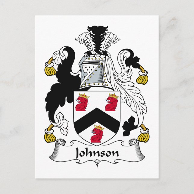 Johnson Family Crest Vykort (Framsida)