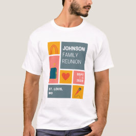 Johnson Family Reunion Block Design T Shirt