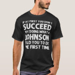 JOHNSON Funny Surname Family Träd Birthday Reunion T Shirt<br><div class="desc">JOHNSON Funny Surname Family Träd Birthday Reunion Idea. Kolla in vår jullskjorta för det allra bästa i unika eller anpassningsbar,  handgjord biet från våra klädaffärer.</div>