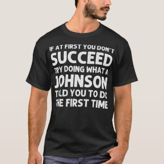 JOHNSON Funny Surname Family Träd Birthday Reunion T Shirt