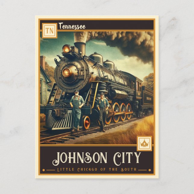 Johnson, Tennessee | VINTAGE Vykort (Framsida)