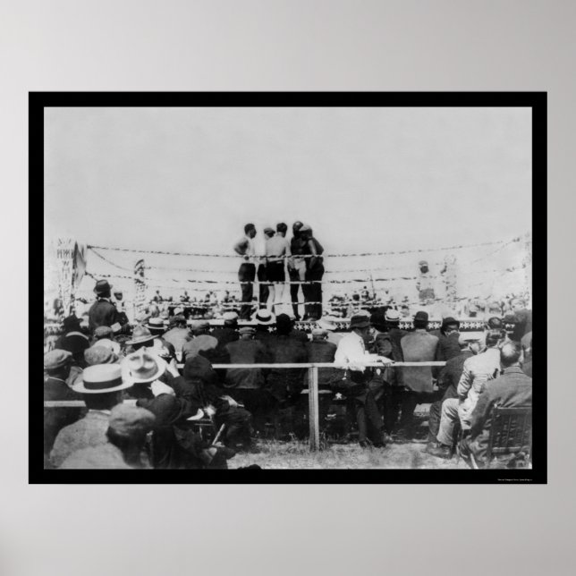 Johnson vs. Flynn Championship Boxing 1910 Poster (Framsidan)