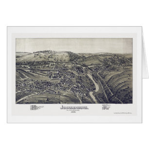 Johnsonburg panorama- karta för PA - 1895 Hälsningskort