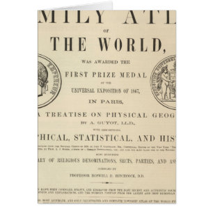 Johnson's Illustrated Family Atlas Hälsningskort