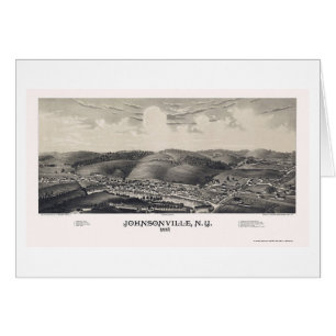 Johnsonville panorama- karta för NY - 1887 Hälsningskort