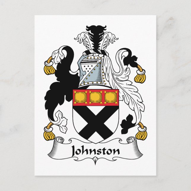 Johnston Family Crest Vykort (Framsida)