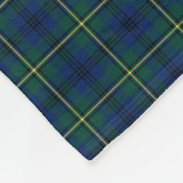 Johnston Klan Blue, Grönt och Gult Tartan Fleecefilt