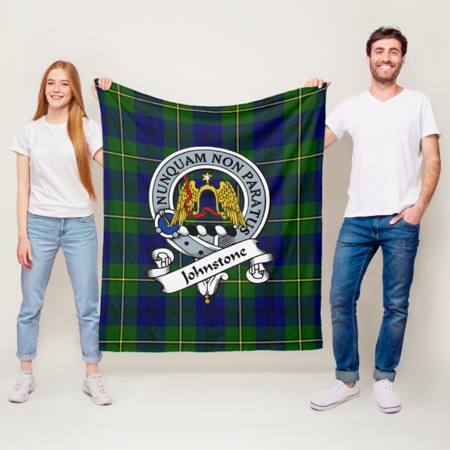 Johnston Modern Clansmärke Tartan Rutig Fleecefilt (På plats)