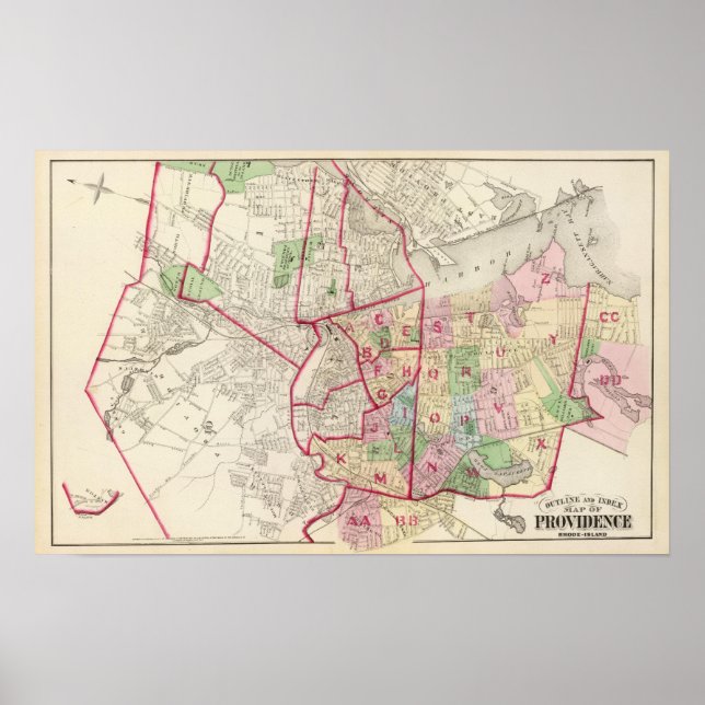Johnston Rhode island Karta Poster (Framsidan)