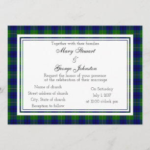 Johnston Scottish bröllopsinbjudan Inbjudningar